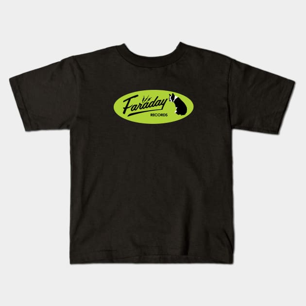 Faraday Records George Jones Logo Kids T-Shirt by ShredBeard